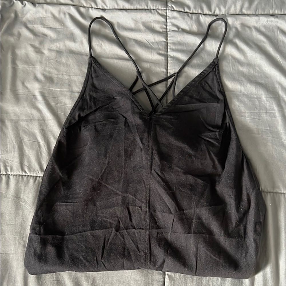 Topshop Strappy Black Romper Size 4-6 (S)